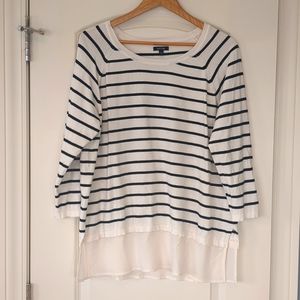 Black striped sweater tunic